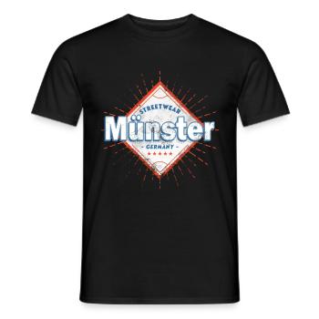Münster Deutschland Stadt Skyline Heimat Liebe - Männer T-Shirt - Schwarz - Vorne - AI Model Male 178 light (178cm)
