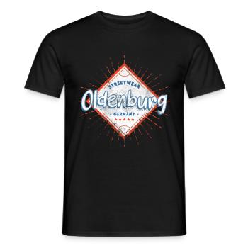 Oldenburg Deutschland Stadt Skyline Heimat Liebe - Männer T-Shirt - Schwarz - Vorne - AI Model Male 178 light (178cm)