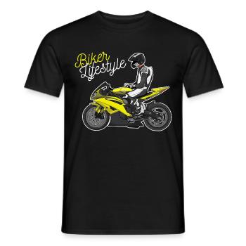 Motorcycle Lifestyle / Motorrad / Motorräder biker - Männer T-Shirt - Schwarz - Vorne - AI Model Male 178 light (178cm)