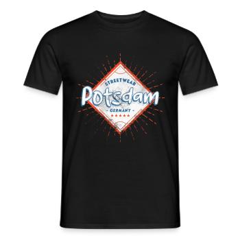 Potsdam Deutschland Stadt Skyline Heimat Liebe - Männer T-Shirt - Schwarz - Vorne - AI Model Male 178 light (178cm)