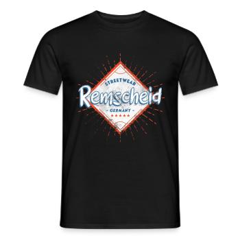 Remscheid Allemagne Ville Skyline Accueil Amour - T-shirt homme - noir - Devant - AI Model Male 178 light (178cm)