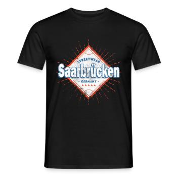 Sarrebruck Allemagne Ville Skyline Home Love - T-shirt homme - noir - Devant - AI Model Male 178 light (178cm)