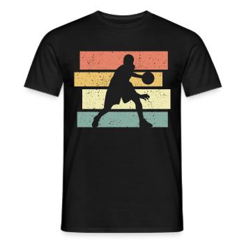 Basketball Retro Vintage - Männer T-Shirt - Schwarz - Vorne - AI Model Male 178 light (178cm)
