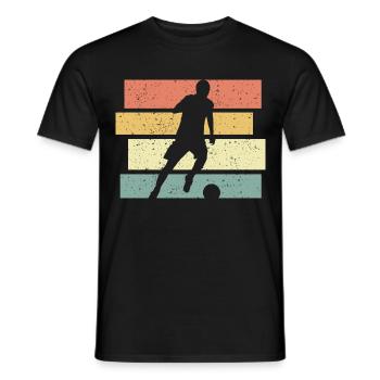 Soccer Retro Vintage Football Legend - Men's T-Shirt - black - Front - AI Model Male 178 light (178cm)