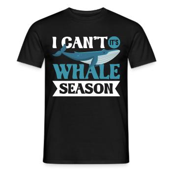 Observation des baleines Observation des baleines Orques Bleu Baleine - T-shirt homme - noir - Devant - AI Model Male 178 light (178cm)