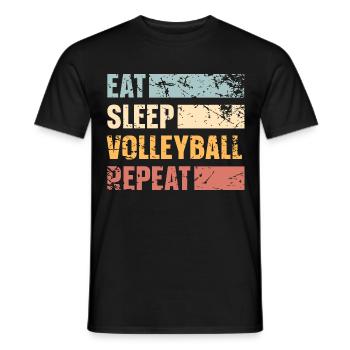 Volley-ball - T-shirt homme - noir - Devant - AI Model Male 178 light (178cm)