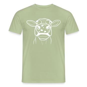 Kuh, Kühe, Milchkuh, Bauernhof, Farmtiere - Männer T-Shirt - Sage - Vorne - AI Model Male 178 light (178cm)