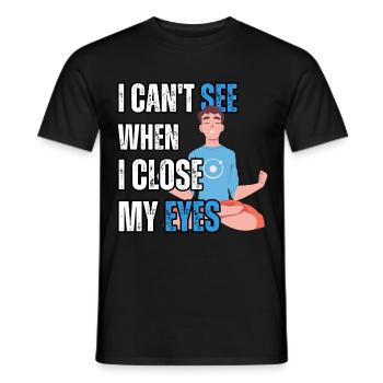 Funny t-shirt design with ironic quote - Men's T-Shirt - black - Front - AI Model Male 178 light (178cm)