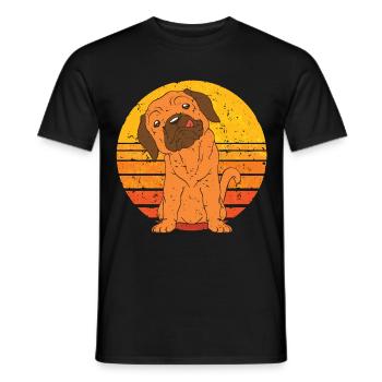 Retro Puggle - Men's T-Shirt - black - Front - AI Model Male 178 light (178cm)