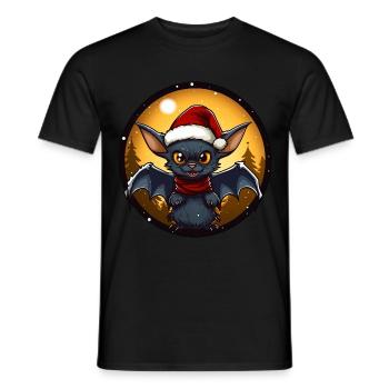 Noël chauve-souris - T-shirt homme - noir - Devant - AI Model Male 178 light (178cm)