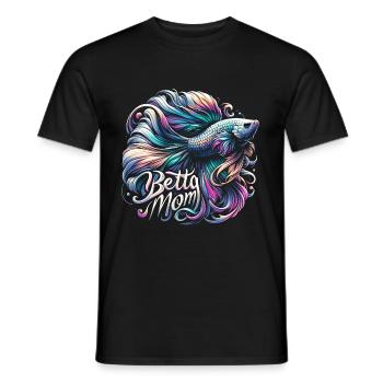 Betta Mom - Men's T-Shirt - black - Front - AI Model Male 178 light (178cm)