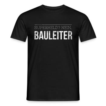 Bauleiter - Männer T-Shirt - Schwarz - Vorne - AI Model Male 178 light (178cm)