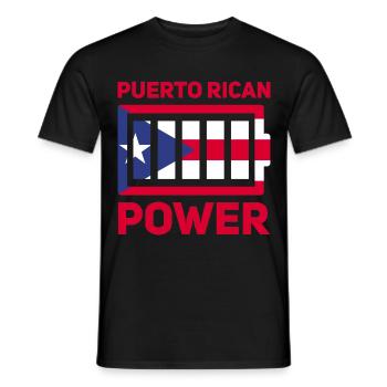 Puerto Rico Flagge | Puerto Ricaner Geschenkideen - Männer T-Shirt - Schwarz - Vorne - AI Model Male 178 light (178cm)