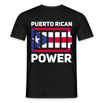Puerto Rico Flagge | Puerto Ricaner Geschenkideen - Männer T-Shirt - Schwarz - Vorne - AI Model Male 178 light (178cm)