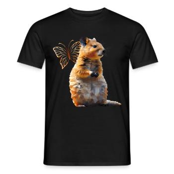Quokka - Männer T-Shirt - Schwarz - Vorne - AI Model Male 178 light (178cm)