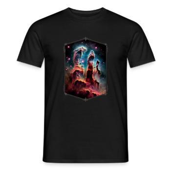 Säulen der Schöpfung - Männer T-Shirt - Schwarz - Vorne - AI Model Male 178 light (178cm)