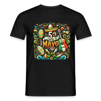 Cinco de Mayo Feier - Männer T-Shirt - Schwarz - Vorne - AI Model Male 178 light (178cm)