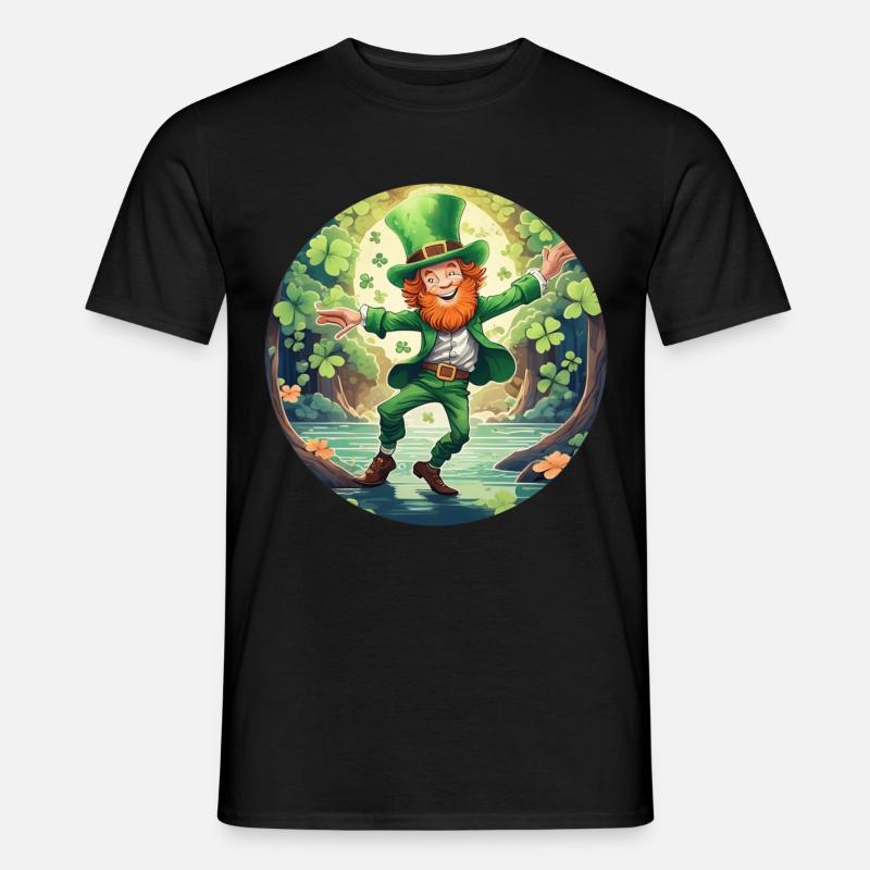 Danse trèfle de la Saint-Patrick - T-shirt homme - noir