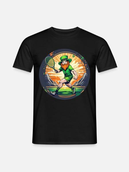 Saint-Patrick Shamrock Tennis - T-shirt homme - noir
