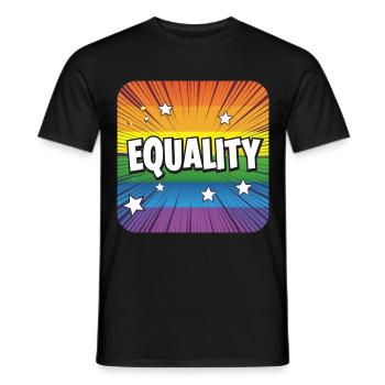 LGBTQ Equality - Männer T-Shirt - Schwarz - Vorne - AI Model Male 178 light (178cm)