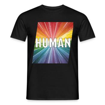 LGBTQ Human - Men's T-Shirt - black - Front - AI Model Male 178 light (178cm)
