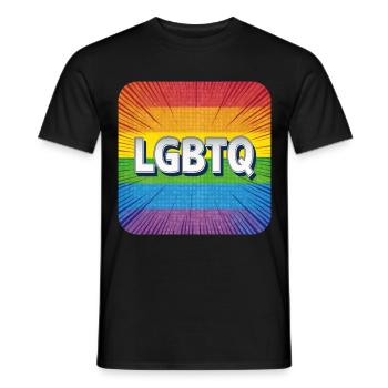 LGBTQ - Men's T-Shirt - black - Front - AI Model Male 178 light (178cm)