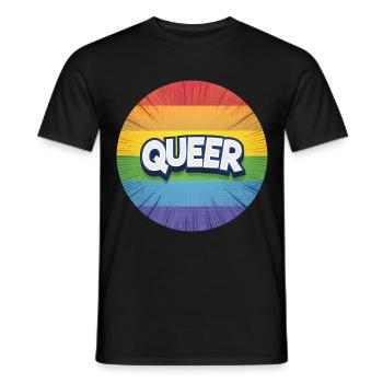 LGBTQ Queer - Männer T-Shirt - Schwarz - Vorne - AI Model Male 178 light (178cm)
