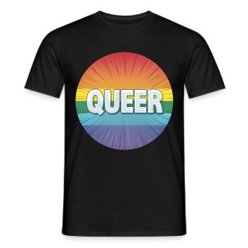 LGBTQ Queer - T-shirt homme - noir - Devant - AI Model Male 178 light (178cm)