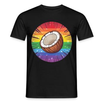 LGBTQ Coconut - Männer T-Shirt - Schwarz - Vorne - AI Model Male 178 light (178cm)