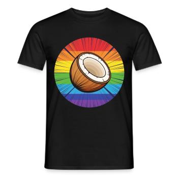 LGBTQ Coconut - Männer T-Shirt - Schwarz - Vorne - AI Model Male 178 light (178cm)