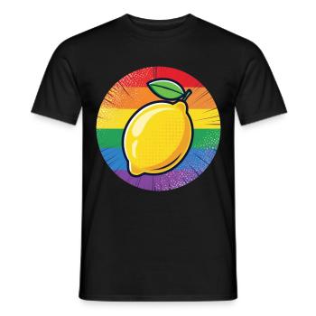 LGBTQ Citron Lime - T-shirt homme - noir - Devant - AI Model Male 178 light (178cm)