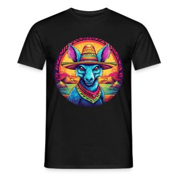 5 de Mayo Party Drinko de Mayo Chupacabra - Men's T-Shirt - black - Front - AI Model Male 178 light (178cm)