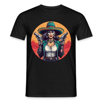 5 de Mayo Party Drinko de Mayo Bandita - Men's T-Shirt - black - Front - AI Model Male 178 light (178cm)