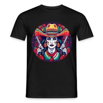 5 de Mayo Party Drinko de Mayo Bandita - Men's T-Shirt - black - Front - AI Model Male 178 light (178cm)