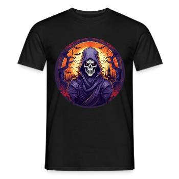 Gruseliges Halloween-partykostüm Sensenmann - T-shirt homme - noir - Devant - AI Model Male 178 light (178cm)