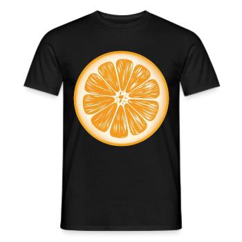 Lustiges Orangenfrucht Geschenk - Männer T-Shirt - Schwarz - Vorne - AI Model Male 178 light (178cm)