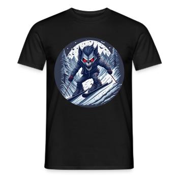 Gruseliges Halloween-partykostüm Werwolf-ski - T-shirt homme - noir - Devant - AI Model Male 178 light (178cm)