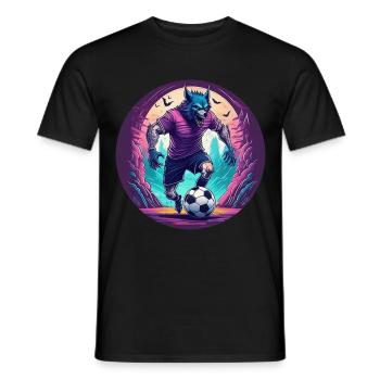 Effrayant Halloween Party Costume Werewolf Football - T-shirt homme - noir - Devant - AI Model Male 178 light (178cm)