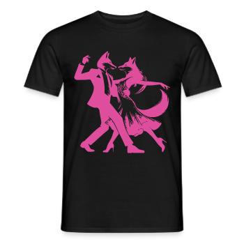 Cool dance design with stylish dance couple - Men's T-Shirt - black - Front - AI Model Male 178 light (178cm)