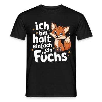 Fuchs Füchse Wildtier Waldtier Rotfuchs - Männer T-Shirt - Schwarz - Vorne - AI Model Male 178 light (178cm)
