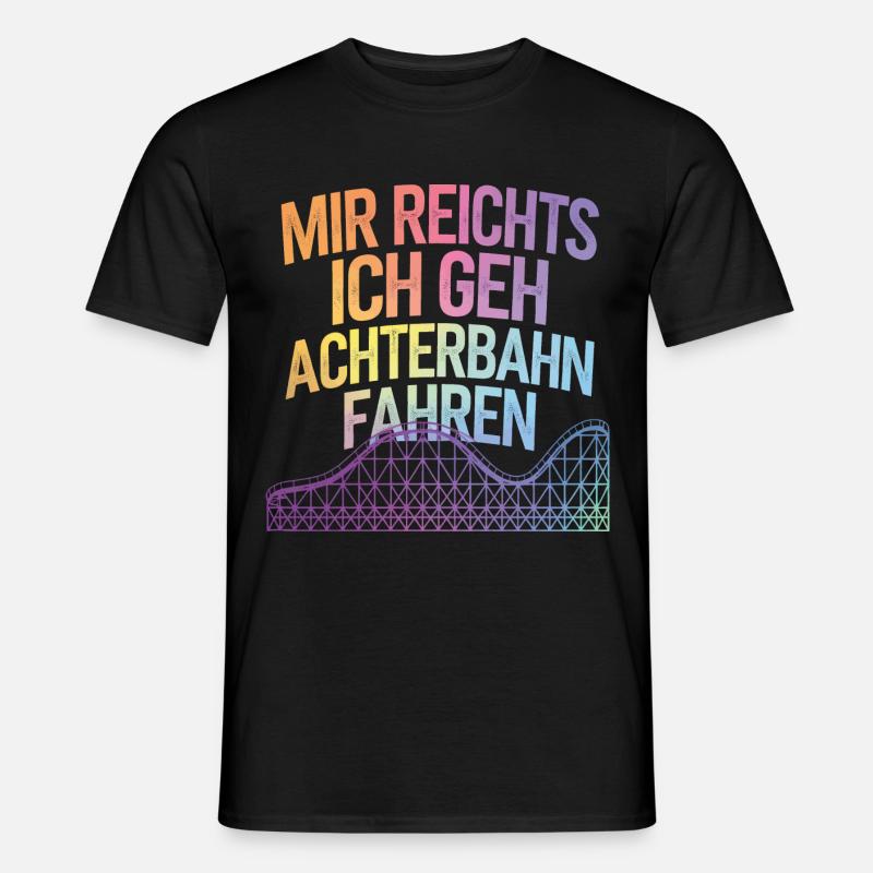Achterbahn Freizeitpark Roller Coaster - Männer T-Shirt - Schwarz