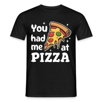 Pizza Italie Restauration rapide - T-shirt homme - noir - Devant - AI Model Male 178 light (178cm)