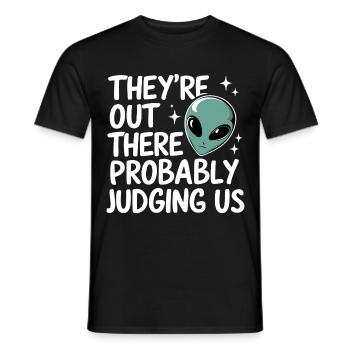Alien UFO Aliens Außerirdischer - Männer T-Shirt - Schwarz - Vorne - AI Model Male 178 light (178cm)