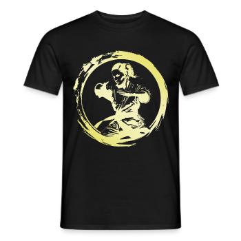 Karate Woman - Men's T-Shirt - black - Front - AI Model Male 178 light (178cm)