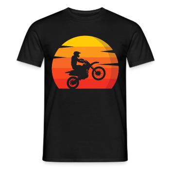 Motocross MX Supercross Enduro Dirt Bike - T-shirt homme - noir - Devant - AI Model Male 178 light (178cm)
