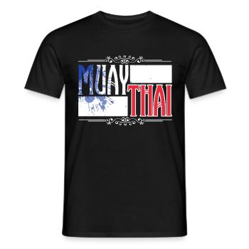 Muay Thai France - Men's T-Shirt - black - Front - AI Model Male 178 light (178cm)