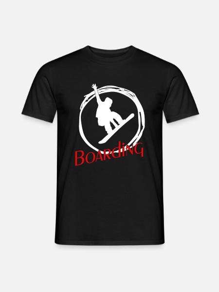Snowboarder Snowboarding Snowboard - Männer T-Shirt - Schwarz