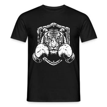 Tiger Boxer Fighter - T-shirt homme - noir - Devant - AI Model Male 178 light (178cm)
