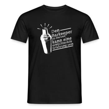 Barkeeper nerven - Männer T-Shirt - Schwarz - Vorne - AI Model Male 178 light (178cm)