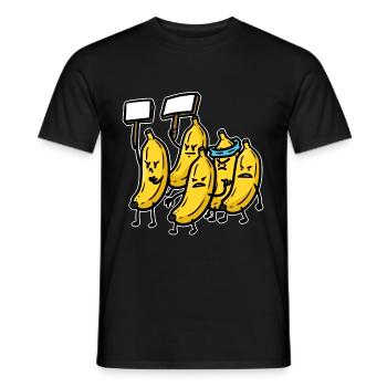 Bananen Demonstration Obst Protest Aufstand - Männer T-Shirt - Schwarz - Vorne - AI Model Male 178 light (178cm)